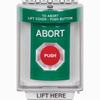 Show product details for SS2131AB-EN STI Green Indoor/Outdoor Flush Turn-to-Reset Stopper Station with ABORT Label English