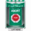 Show product details for SS2171AB-EN STI Green Indoor/Outdoor Surface Turn-to-Reset Stopper Station with ABORT Label English