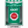 Show product details for SS2174AB-EN STI Green Indoor/Outdoor Surface Momentary Stopper Station with ABORT Label English