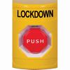 SS2205LD-EN STI Yellow No Cover Momentary (Illuminated) Stopper Station with LOCKDOWN Label English