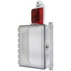 STI-7525 STI Protective Cabinet with Siren/Strobe Alarm, Thumb Lock - Clear