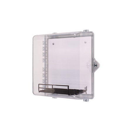 [DISCONTINUED] STI-7531AED STI AED Protective Polycarbonate Cabinet with Backplate Wire Shelf and Thumb Lock - Clear