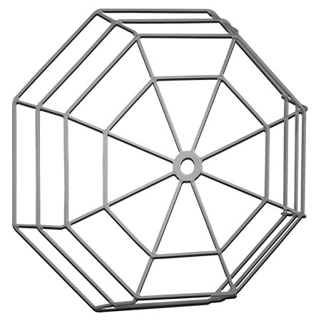 STI-9635-SS STI Small Wire Cage for Clocks 12" Max Object Diameter at 3.65" Max Depth - Stainless Steel - 14.25" H x 14.25" W x 3.65" D