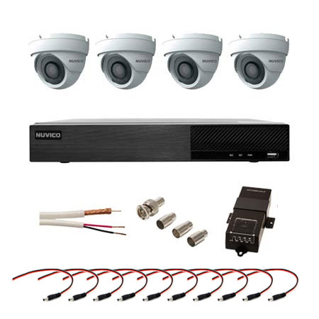 TDL42-2ME4 Nuvico Xcel Series 4 Channel HD-TVI DVR Kit 60FPS @ 1080p - 2TB w/ 4 x 1080p 2.8mm Outdoor IR Eyeball HD-TVI Security Cameras