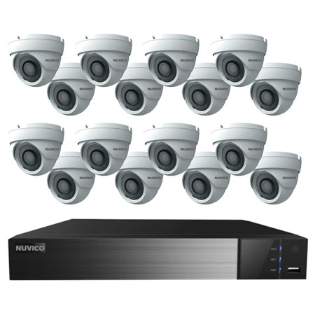 [DISCONTINUED] TNP3216-4ME16 Nuvico Xcel Series 32 Channel NVR Kit 256Mbps Max Throughput - 16TB Built-in 16 Port PoE and 16 x 4MP 2.8mm Outdoor IR Eyeball IP Security Cameras