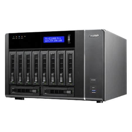 [DISCONTINUED] TVS-EC1080+-E3-32G-US QNAP 10-Bay Desktop vNAS 3.4 GHz Intel Xeon E3-1245 32GB RAM - No HDD