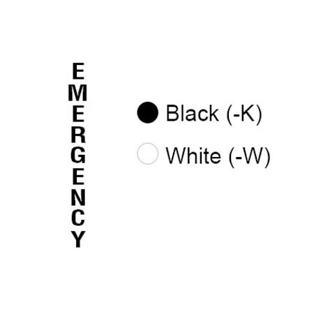 TW-EMK Aiphone Tower Emergency Label - Black