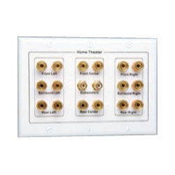 45-0069 Datacomm 3-Gang 7.1 Surround Sound Distribution Wall Plate