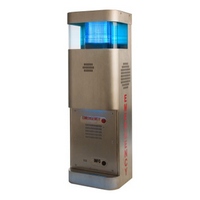 WEBS-WM-OP3IP Talk-A-Phone Brushed Stainless Steel Wall Mounted Phone station with Integrated Paging Blue Light/Strobe