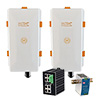 WES4HTG-KT-P8 KBC Networks 5GHz Wireless High Throughput Gigabit Ethernet System Kit Up to 650Mbps Bi-directionally with 2 x WES4HTG-AX-CA Modules Integrated 17dBi Antennas, 1 x ESUGS8-B Unmanaged PoE Switch and 1 x NDR-240-48 DIN Rail Power Supply - US Power Plug