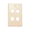 Show product details for WP-4P-IV Pro's Kit 7PK-300-4IV Single Gang Wall Plate - 4 Port - Ivory