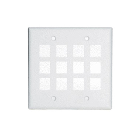 WP3212-WH-05 Legrand On-Q 2-Gang 12-Port Wall Plate White - 5 Pack