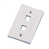 Show product details for WPIC-2P-WH Pro's Kit 7PK-317V2-WH Single Gang Wall Plate Icon Style - 2 Port - White
