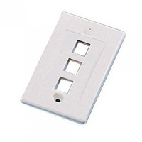 WPIC-3P-WH Pro's Kit 7PK-317V3-WH Single Gang Wall Plate Icon Style - 3 Port - White