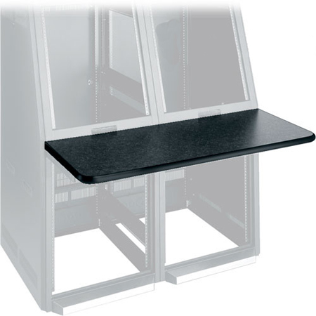 WS1-S18-GBR Middle Atlantic Single Bay Black T-Mold Trim - Radius Edge Right (Left Side Unfinished)