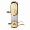 YRC216-ZW2-NW-5-605 Yale Push Button, Interconnected Lockset, NW Lever, Z-Wave,  5 1/2" Prep - Bright Brass