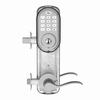 YRC216-ZW2-NW-5-619 Yale Push Button, Interconnected Lockset, NW Lever, Z-Wave,  5 1/2" Prep - Satin Nickel