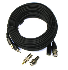 25' Video/Power Cable 20AWG - Black