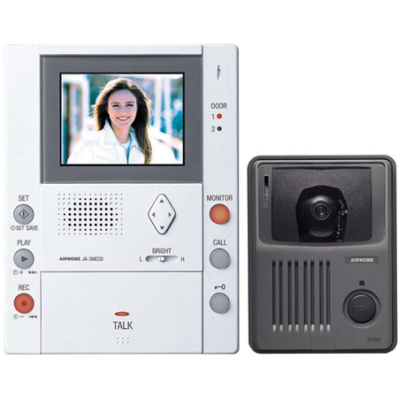JAS-2MECD AIPHONE HANDS-FREE PANTILT COLOR VIDEO SET WITH PICTURE MEMORY (JA-2MECD, JA-DAC, PS-2420UL)-DISCONTINUED