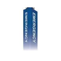 TW-EMB Aiphone Tower Emergency Label - Blue