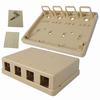 039-362IV Vertical Cable 4 Port Surface Mount Box - Ivory