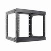 047-WSM-0826 Vertical Cable 8U Wall Mount Open Frame Rack â€“ Front Swing Out