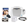 051701 HID C50 ID Card Printer FLEX System with Ribbon, Cards and Webcam