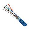 057-469/S/BL Vertical Cable 24 AWG 4 Shielded Twisted Pair Solid Bare Copper CMR Non-Plenum Cat5e Cable - 1000' Pull Box - Blue