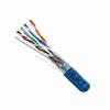 057-479/S/P/BL Vertical Cable 24 AWG 4 Shielded Twisted Pair Solid Bare Copper CMP Plenum Cat5e Cable - 1000' Pull Box - Blue