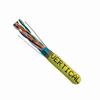 057-484/S/P/YL Vertical Cable 24 AWG 4 Shielded Twisted Pair Solid Bare Copper CMP Plenum Cat5e Cable - 1000' Pull Box - Yellow