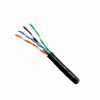 059-484/CMX Vertical Cable 24 AWG 4 Unshielded Twisted Pair Solid Bare Copper CMX Non-Plenum Cat5e Cable - 1000' Pull Box - Black
