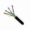 059-485/CMXF Vertical Cable 24 AWG 4 Unshielded Twisted Pair Solid Bare Copper CMXF Non-Plenum Cat5e Cable - 1000' Pull Box - Black