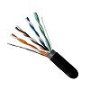 059-486/US/CMXT Vertical Cable 24 AWG 4 Unshielded Twisted Pair Solid Bare Copper CMXT Non-Plenum Cat5e Cable - 1000' Pull Box - Black