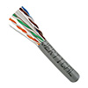 064-203/A/GY Vertical Cable 23 AWG 4 Unshielded Twisted Pair Solid Bare Copper CMR Non-Plenum Cat6A Cable - 1000' Wooden Spool - Gray