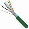 064-702/A/S/GR Vertical Cable 23 AWG 4 Shielded Twisted Pair Solid Bare Copper CMR Non-Plenum Cat6A Cable - 1000' Wooden Spool - Green