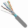 064-703/A/S/GY Vertical Cable 23 AWG 4 Shielded Twisted Pair Solid Bare Copper CMR Non-Plenum Cat6A Cable - 1000' Wooden Spool - Gray