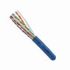 065-301/A/P/BL Vertical Cable 23 AWG 4 Unshielded Twisted Pair Solid Bare Copper CMP Plenum Cat6A Cable - 1000' Spool - Blue
