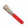 065-307/A/P/RD Vertical Cable 23 AWG 4 Unshielded Twisted Pair Solid Bare Copper CMP Plenum Cat6A Cable - 1000' Spool - Red