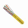 065-309/A/P/YL Vertical Cable 23 AWG 4 Unshielded Twisted Pair Solid Bare Copper CMP Plenum Cat6A Cable - 1000' Spool - Yellow