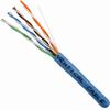 066-555/P/BL Vertical Cable 23 AWG Unshielded Twisted Pair Solid Bare Copper CMP Plenum Cat6 Cable - 1000' Pull Box - Blue