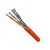 066-661/P/OR Vertical Cable 23 AWG Unshielded Twisted Pair Solid Bare Copper CMP Plenum Cat6 Cable - 1000' Pull Box - Orange