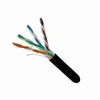 069-560/CMXF Vertical Cable 23 AWG 4 Unshielded Twisted Pair Solid Bare Copper LLDPE Jacket CMXF Non-Plenum Cat6 Direct Burial Gel-Filled (Flooded Core) Cable - 1000' Wooden Spool - Black 