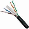 069-564/A/CMX Vertical Cable 23 AWG 8 UnShielded Twisted Pair Solid Bare Copper CMX Non-Plenum Cat6 Cable - 1000' Wooden Spool - Black
