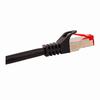 076-1001/05BK Vertical Cable 26 AWG 4 Shielded Twisted Pair Stranded Bare Copper CM Non-Plenum Cat6A - 6" Patch Cord - Black