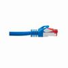 076-1002/05BL Vertical Cable 26 AWG 4 Shielded Twisted Pair Stranded Bare Copper CM Non-Plenum Cat6A - 6" Patch Cord - Blue