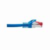 076-1029/3BL Vertical Cable 26 AWG 4 Shielded Twisted Pair Stranded Bare Copper CM Non-Plenum Cat6A - 3ft Patch Cord - Blue