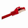 076-1034/3RD Vertical Cable 26 AWG 4 Shielded Twisted Pair Stranded Bare Copper CM Non-Plenum Cat6A - 3ft Patch Cord - Red