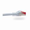 076-1035/3WH Vertical Cable 26 AWG 4 Shielded Twisted Pair Stranded Bare Copper CM Non-Plenum Cat6A - 3ft Patch Cord - White