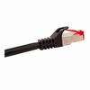 076-1037/5BK Vertical Cable 26 AWG 4 Shielded Twisted Pair Stranded Bare Copper CM Non-Plenum Cat6A - 5ft Patch Cord - Black