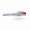 076-1053/7WH Vertical Cable 26 AWG 4 Shielded Twisted Pair Stranded Bare Copper CM Non-Plenum Cat6A - 7ft Patch Cord - White